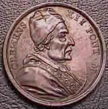 Coin embossed with the profile of Clement XII