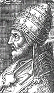 Linocut of Adrian V